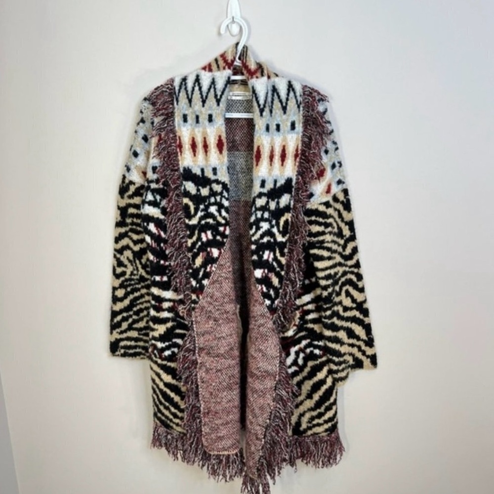 Anthropologie New Paloma Fringed Cardigan Sweater